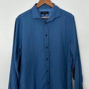 Rag & Bone Men's Blue 100% Cotton Shirt